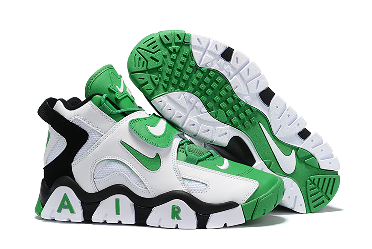 2019 Men Nike Air Barrage Mid QS Green White Black Shoes - Click Image to Close